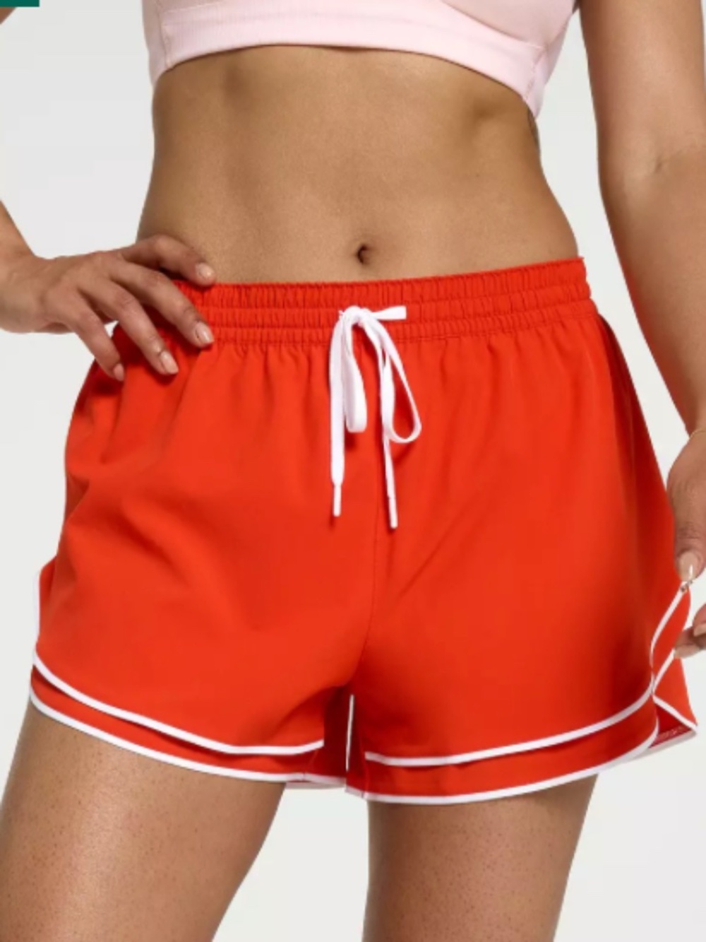 High rise athletic running short medium
